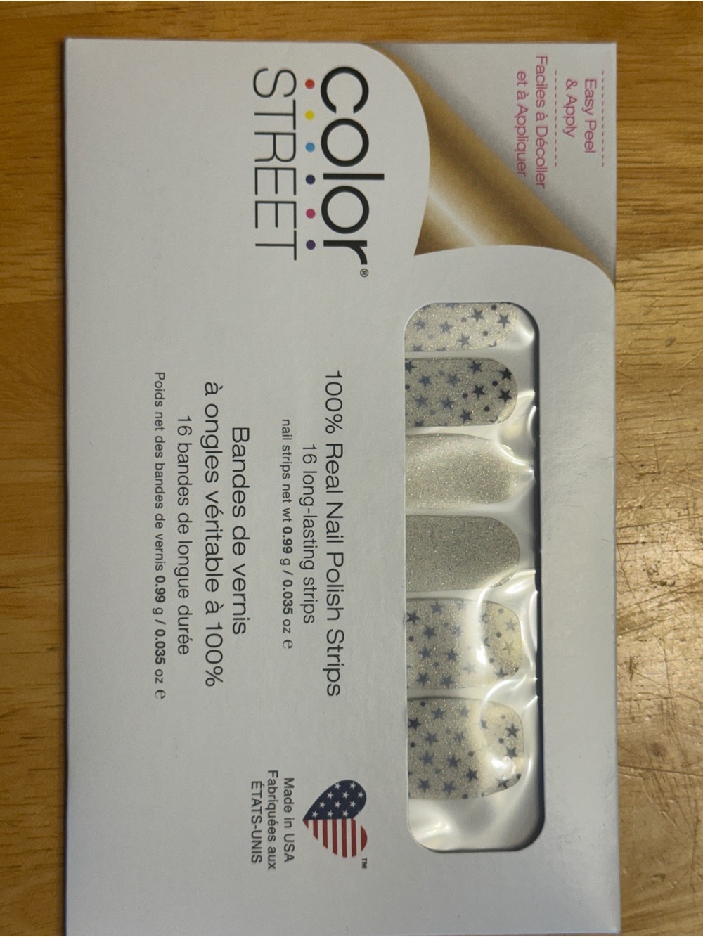 Color Street Silver Star Nail Polish Strips - Under the Stars